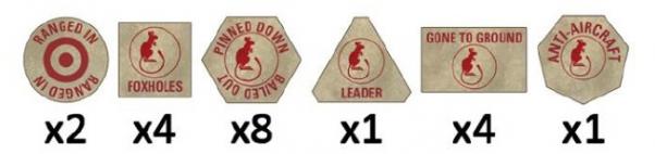 Flames of War: Desert Rats Tokens (x20)