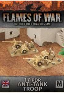 Flames Of War (WWII): (British) Desert Rats 17pdr Anti-Tank Troop (2) (Plastic)