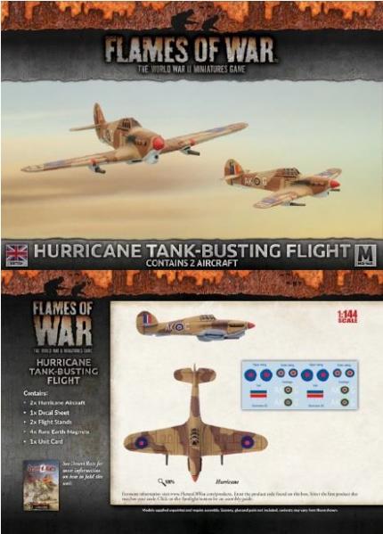 Flames Of War (WWII): (British) Desert Rats Hurricane Flight (x2)