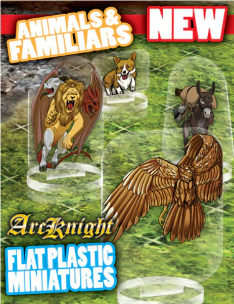 Flat Plastic Miniatures: Animals and Familiars