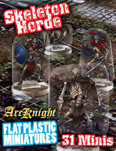 Flat Plastic Miniatures: Skeletons Horde