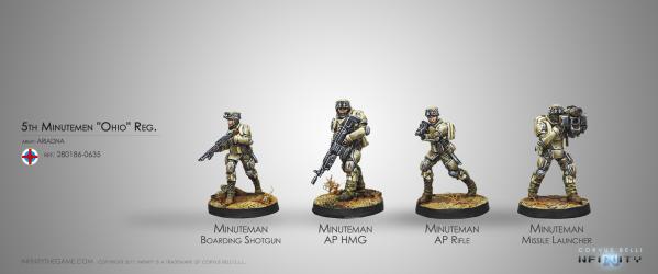 Infinity (#635) Ariadna: 5th Minutemen Regiment ''Ohio''