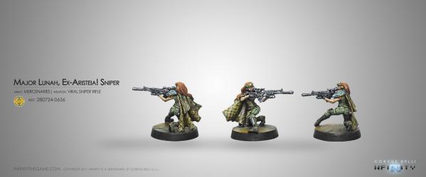 Infinity (#656) Mercenaries: Major Lunah, Ex-Aristeia! Sniper (Viral Sniper Rifle) (1)