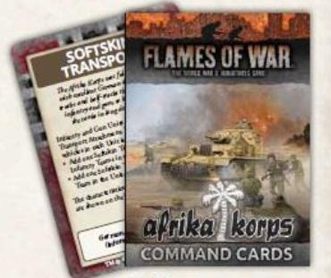 Flames Of War: Afrika Korps Command Cards