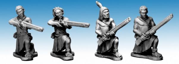 28mm Historical: (Colonial Africa) Ruga-Ruga Musketmen Kneeling (4)