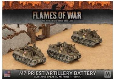 Flames Of War (WWII): (USA) M7 Priest Artillery Battery (3)