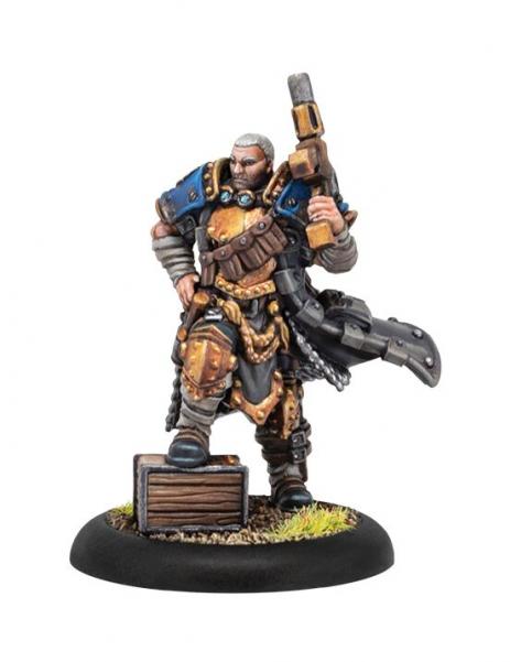 Warmachine: (Cygnar) Trencher Commando Officer - Cygnar Command Attachment (resin/metal)