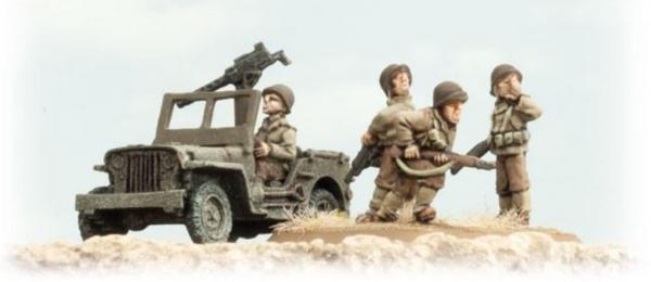 Flames of War: (US) Armored Rifle Company HQ (2x Jeeps, HQ Teams)