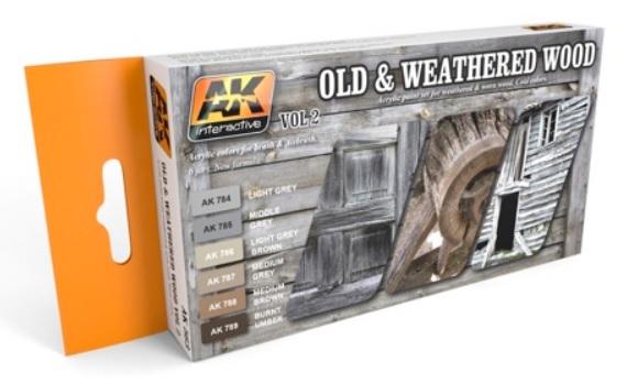 AK-Interactive: OLD AND WEATHERED WOOD VOL.2 COLORS SET