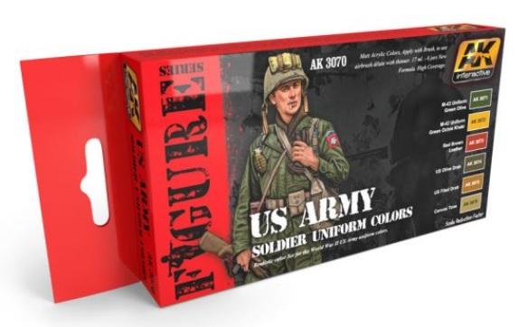 AK-Interactive: US ARMY SOLDIER UNIFORM COLORS WWII COLORS SET