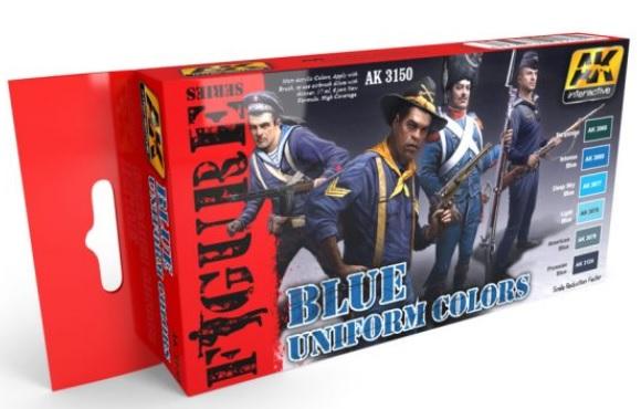 AK-Interactive: BLUE UNIFORM COLORS SET