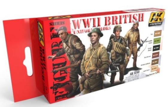 AK-Interactive: WWII BRITISH UNIFORM COLORS SET