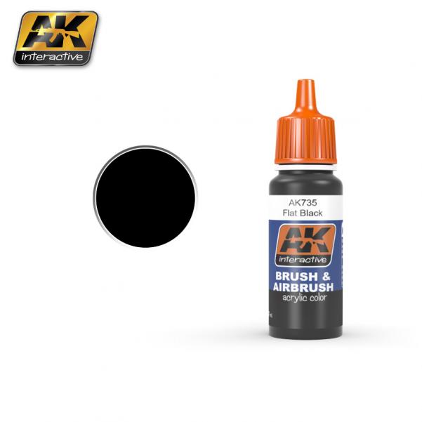 AK-Interactive: FLAT BLACK Acrylic Paint