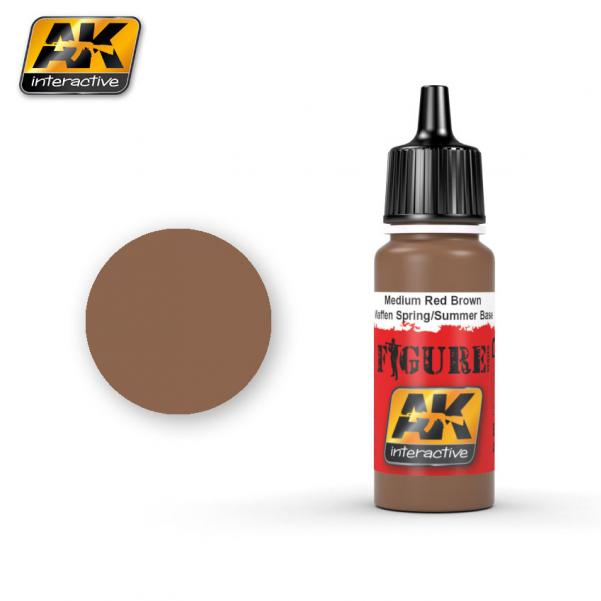 AK-Interactive: (Figure) MEDIUM RED BROWN WAFFEN SPRINGS / SUMMER BASE Acrylic Paint