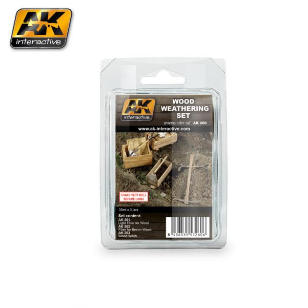 AK-Interactive: (Weathering) WOOD WEATHERING SET