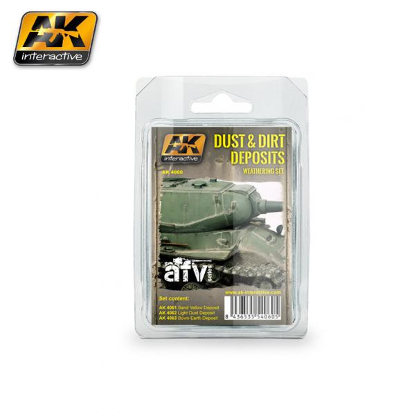 AK-Interactive: (Weathering) DUST AND DIRT DEPOSITS WEATHERING SET
