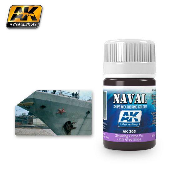 AK-Interactive: (Weathering) STREAKING GRIME FOR LIGHT GREY SHIPS