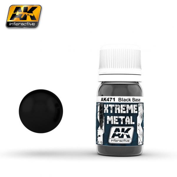 AK-Interactive: (Metalics) XTREME METAL BLACK BASE 30ml