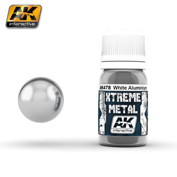 AK-Interactive: (Metalics) XTREME WHITE ALUMINIUM 30ml
