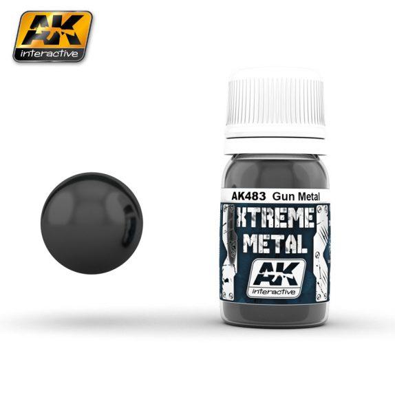 AK-Interactive: (Metalics) XTREME METAL GUN METAL 30ml