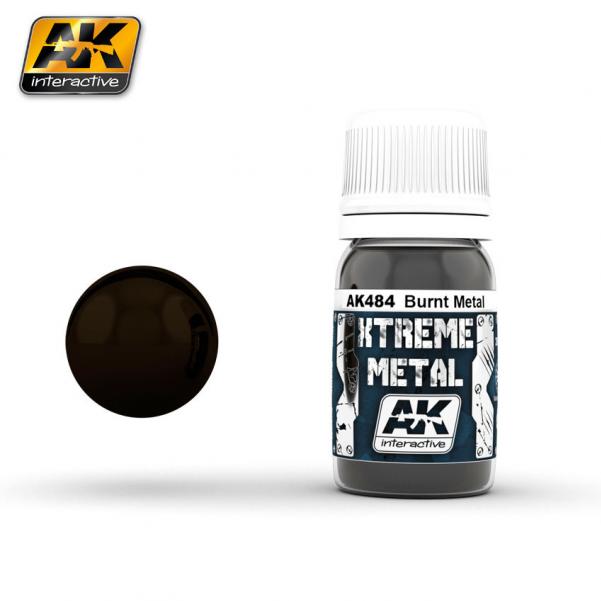 AK-Interactive: (Metalics) XTREME METAL BURNT METAL 30ml