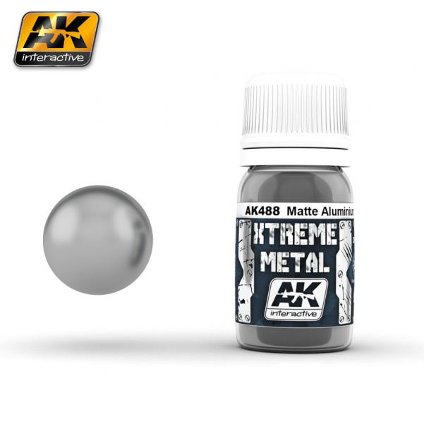AK-Interactive: (Metalics) XTREME METAL MATTE ALUMINIUM 30ml