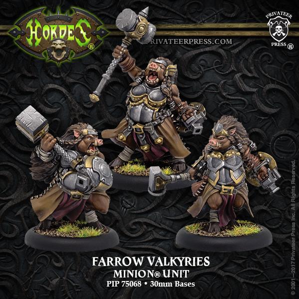Hordes: (Minions) Farrow Valkyries (3) (resin/metal)