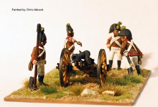 28mm Napoleonic: (Austrian) Austrian Artillery Firing 6pdr