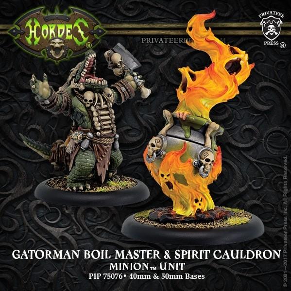(Minions) Gatorman Boil Master & Spirit Cauldron – Minion Unit (2) (resin/metal)