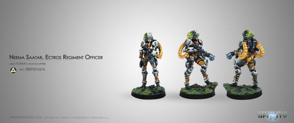 Infinity (#676) Tohaa: Neema Saatar, Ectros Regiment Officer (Spitfire) (1)