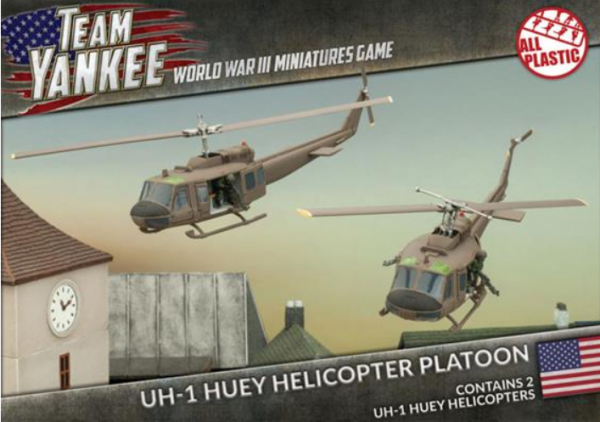 Team Yankee: (USA) UH-1 Huey Helicopter Flight (Plastic)