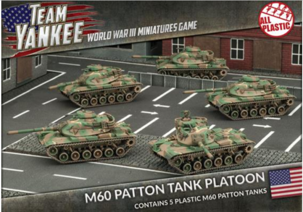 Team Yankee: (USA) M60A1/A3 Patton Tank Platoon (Plastic) (5 x Plastic)