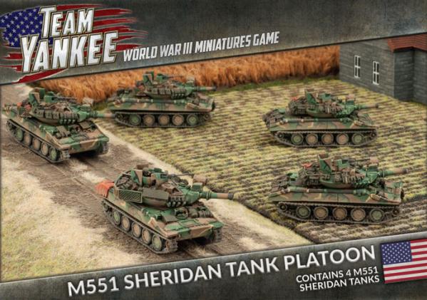 Team Yankee: (USA) M551 Sheridan Tank Platoon (x5)