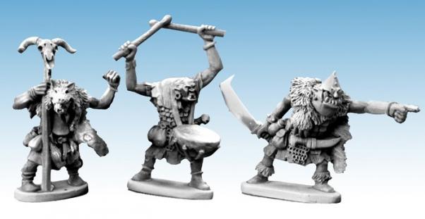 28mm Fantasy: (Oathmark) Great Goblin, Shaman, Drummer (3)