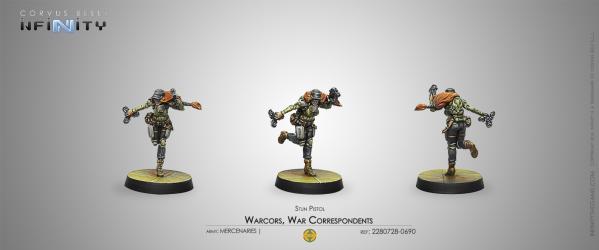 Infinity (#690) Mercenaries: Warcors, War Correspondents (Stun Pistol) (1)
