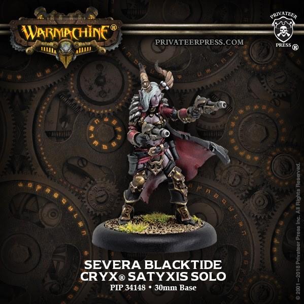 Warmachine: (Cryx) Severa Blacktide (1) – Cryx Character Solo (metal)