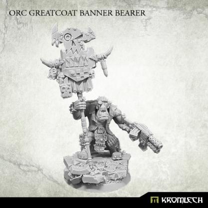 Kromlech Miniatures: Orc Greatcoat Banner Bearer (1)
