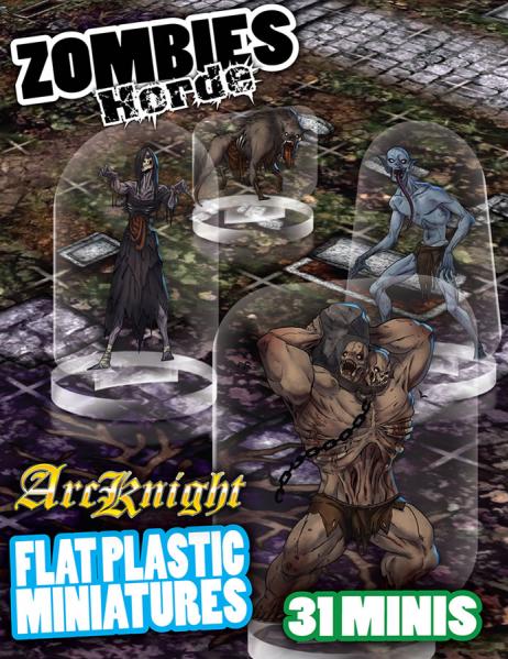 Flat Plastic Miniatures: Zombies Horde