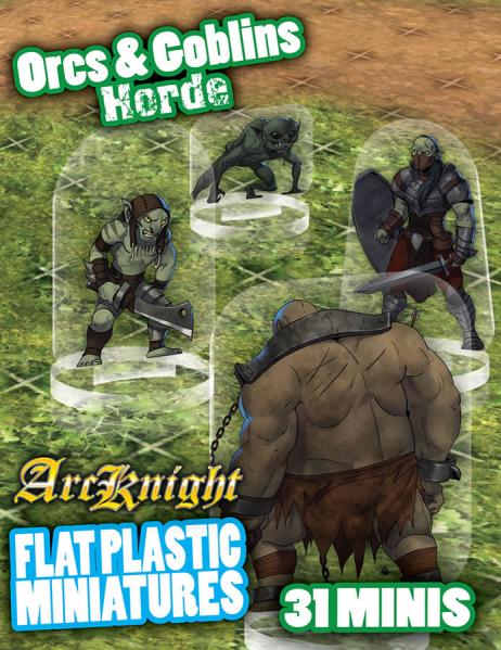 Flat Plastic Miniatures: Orcs & Goblins Horde