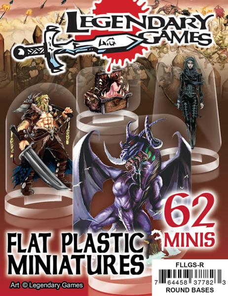 Flat Plastic Miniatures: Legendary Games Sampler