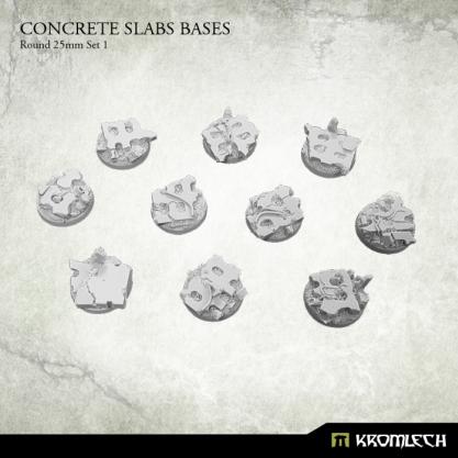 Kromlech Bases: Concrete Slabs Round 25mm set#1 (10)