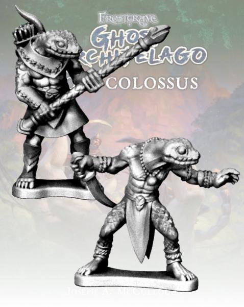 Frostgrave: Ghost Archipelago Snake-man Pearl Diver & Guide