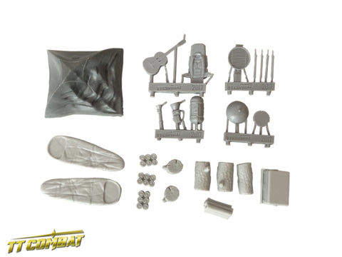 28mm Terrain: City Accessories - Camping Accessories (resin)