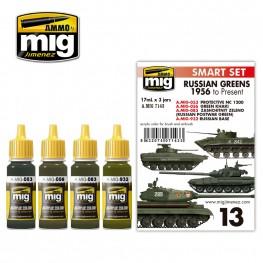 AMMO: Acrylic Paint Set - (Smart Set) Russian Greens - 1956 to Present