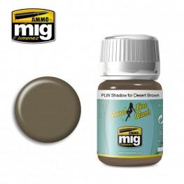 AMMO: Panel Line Wash - Shadow for Desert Brown (35ml)