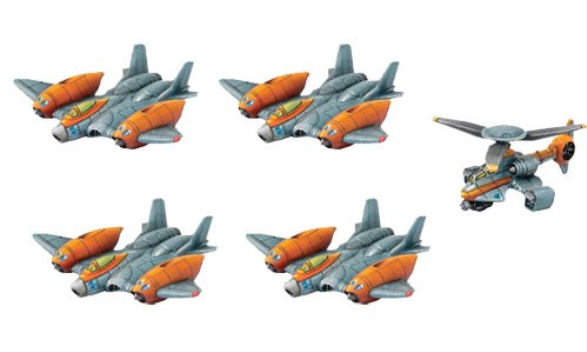 Monsterpocalypse: Strike Fighters & Rocket Chopper - Protector G.U.A.R.D. Unit (resin)