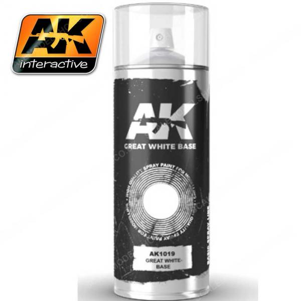 AK-Interactive: AK Sprays - Great White Base (150ml)