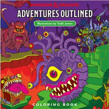 D&D: Adventures Outlined Coloring Book