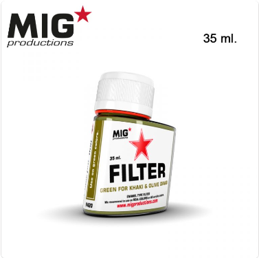 MIG Productions: (Filters) GREEN FOR KHAKI & OLIVE DRAB (35ml)