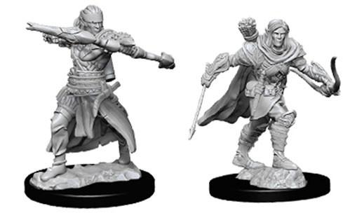 Pathfinder Deep Cuts Unpainted Miniatures: Male Half-Elf Rangers (2)